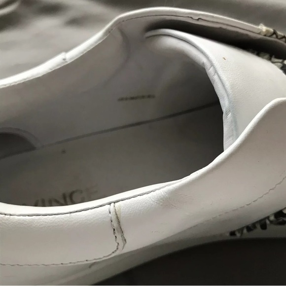 Vince Sneakers 8.5 Snakeskin White Leather Slip On - Picture 6 of 8